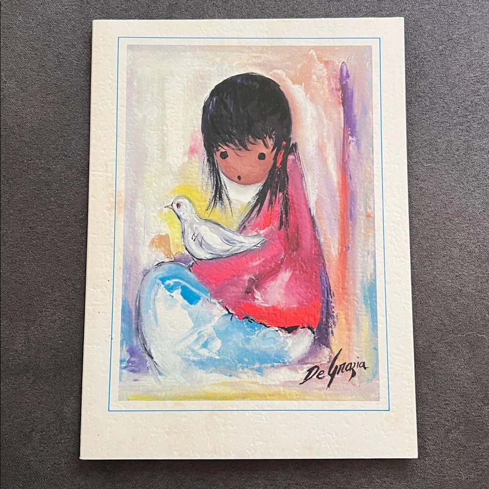 WHITE DOVE, BEAUTIFUL BURDEN De Grazia Note Cards Stationery Unused, Envelopes